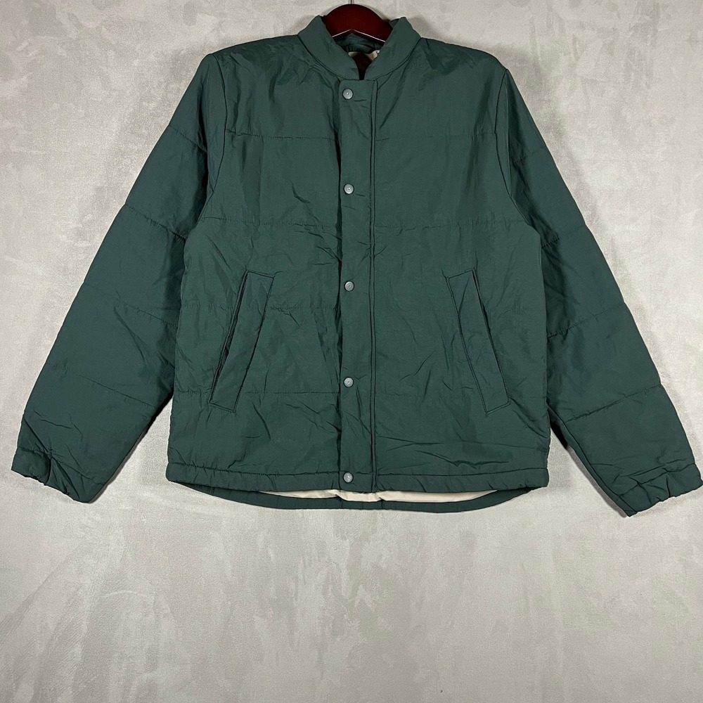 Abercrombie‎ & Fitch Puffer Mens Medium Green Kempshall Down Style Jacket